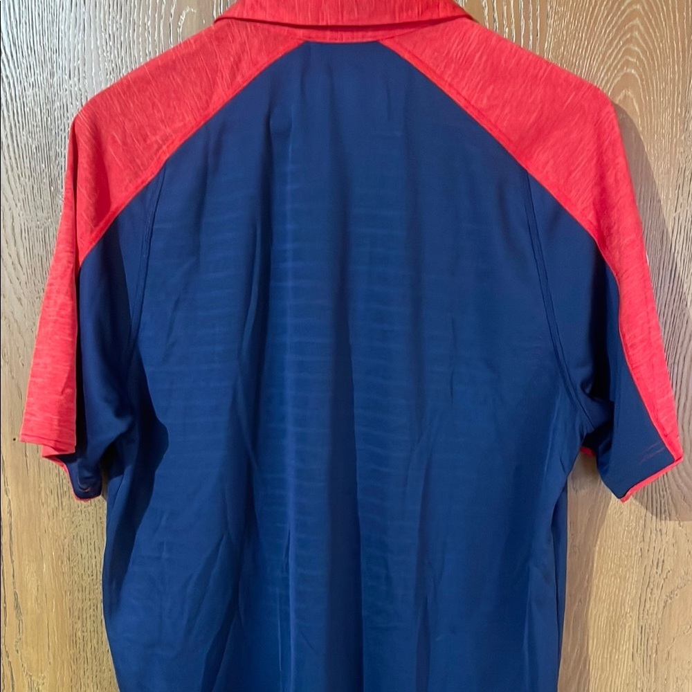 USA World Cup of Hockey 2016 Adidas Red and Blue Performance Polo Shirt - Picture 6 of 6